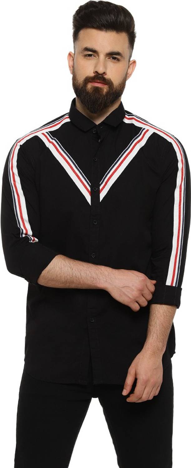 CAHOOT Men Solid Casual Black Shirt