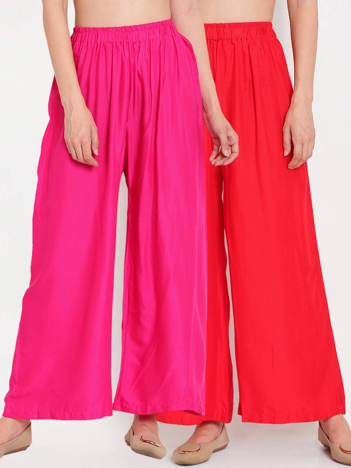 TAG-7 Flared Women Red, Pink Trousers