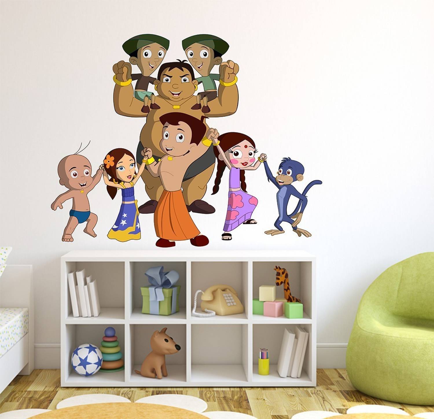 bubu8個 Littlebuds 110 cm Chotta Bheem Removable Sticker Price in India