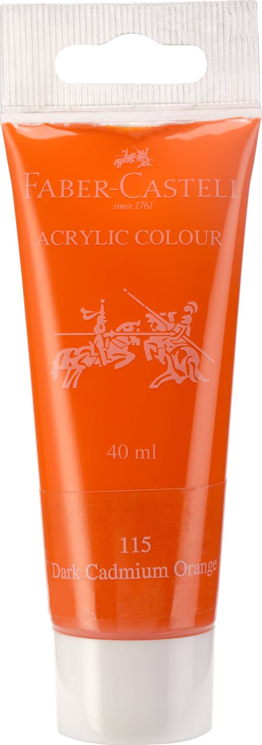 FABER-CASTELL Acrylic 40ml Tube - Dark Cadmium Orange 115 (Set of... more