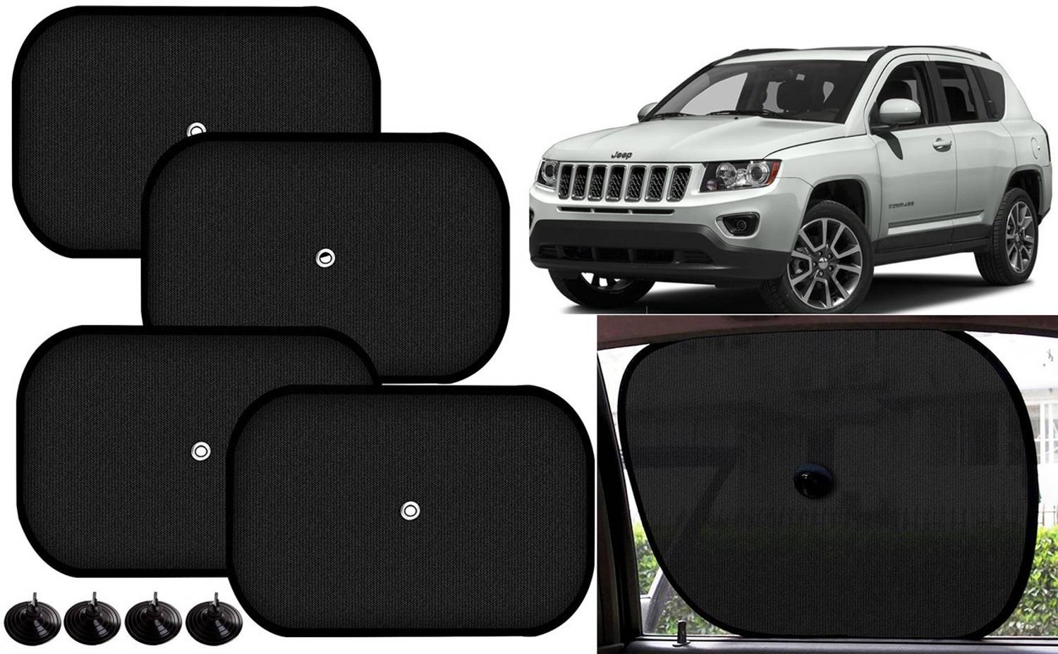 Auto Kite Side Window Sun Shade For Jeep Compass