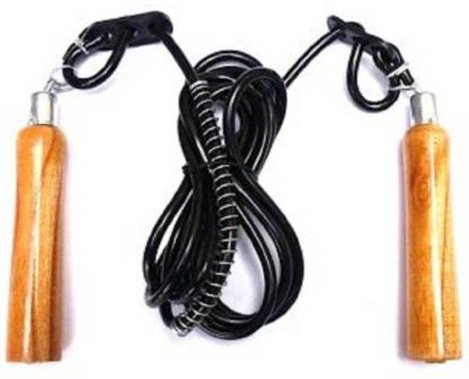AGROBOTICS Fish Style Wooden Handle Jumping Skipping Rope Freestyle Skipping Rope Speed Skipping Rope
