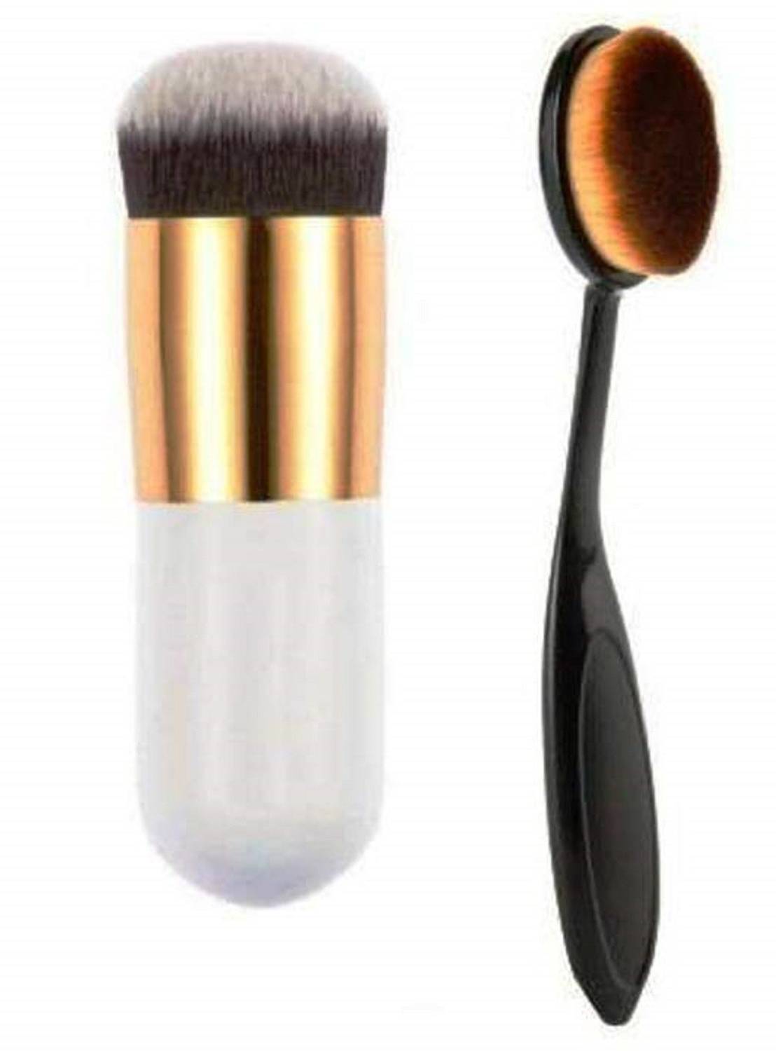 angelie Professional Foundation Brush and Oval Foundation Brush pack of 2