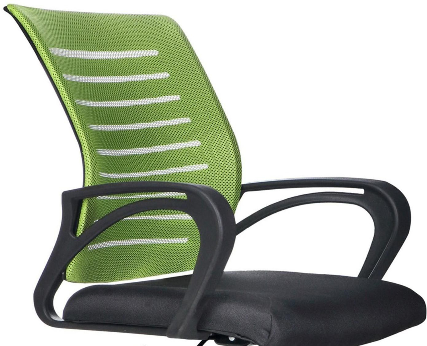 Image of Finch Fox Medium Back Royal Ergonomic Desk Mesh Chair in Green & Black Colour Fabric Office Executive Chair