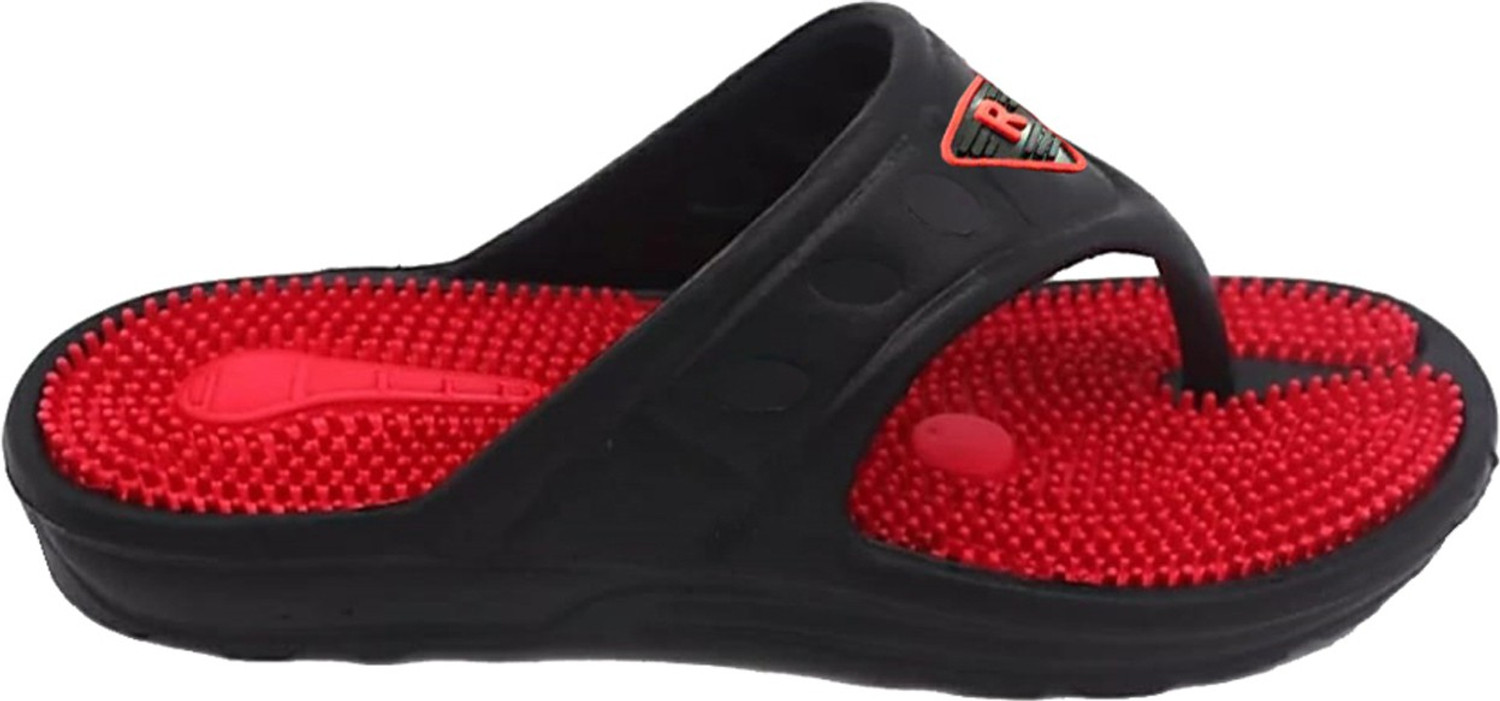 Image of DzVR Men Relax Reflexology Sandals, One Pair of Accupressure Slippers Foot Therapy Massage Slippers with Acupuncture Points for Plantar Fasciitis Non-Slip Healthy Flip Flops for Men Flip Flops