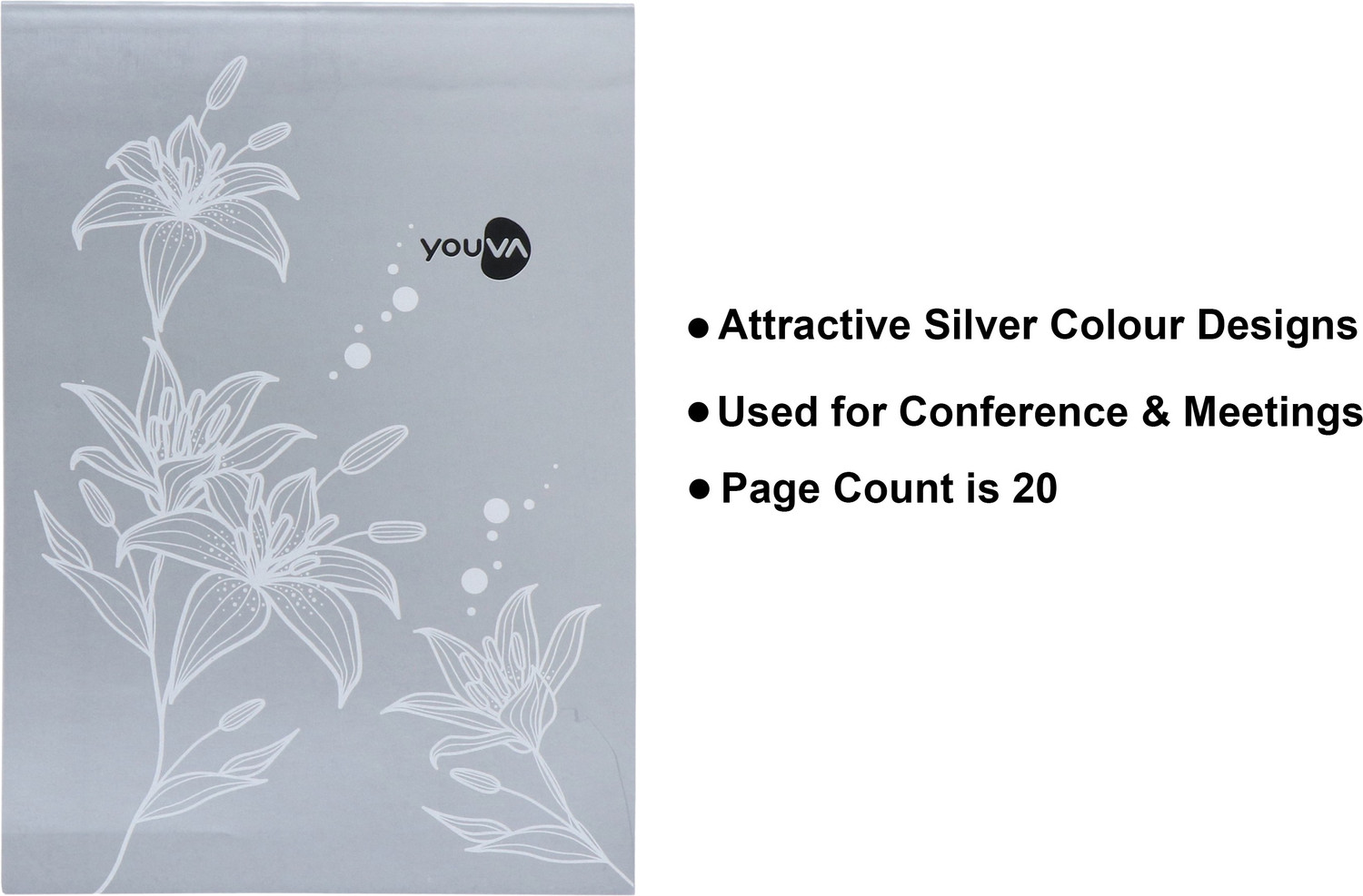 Image of NAVNEET Youva Hard Bound Conference Pad A5 Writing Pad Single Line 20 Pages