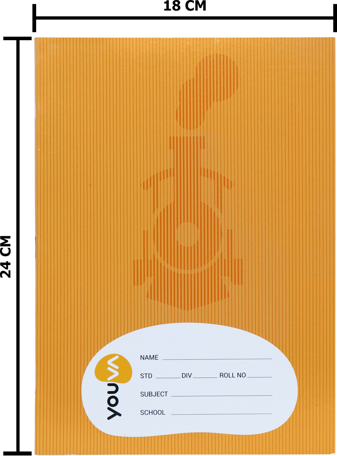 Image of NAVNEET Youva Soft Bound 18x24 cm Big Square Brown Regular Notebook Big Square 172 Pages