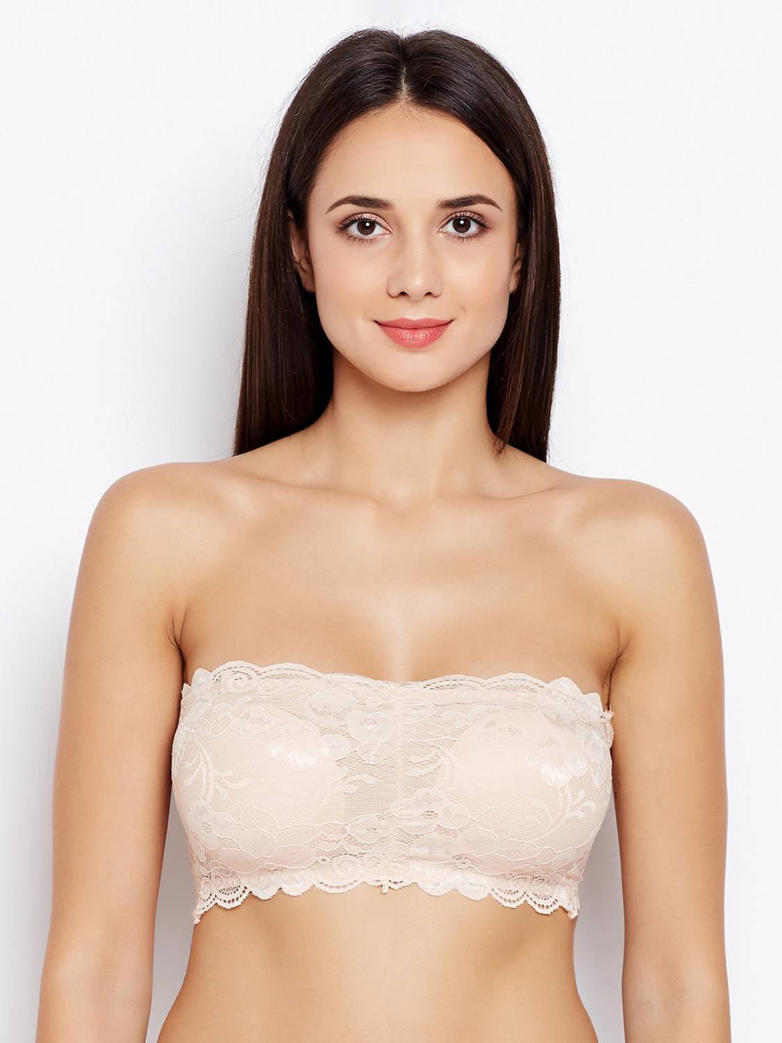 Blossom beauty #521_Beige01 Women Bandeau/Tube Lightly Padded Bra