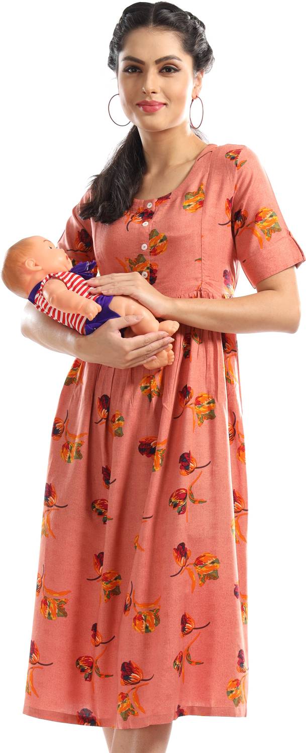 AV2 Women Printed Flared Kurta
