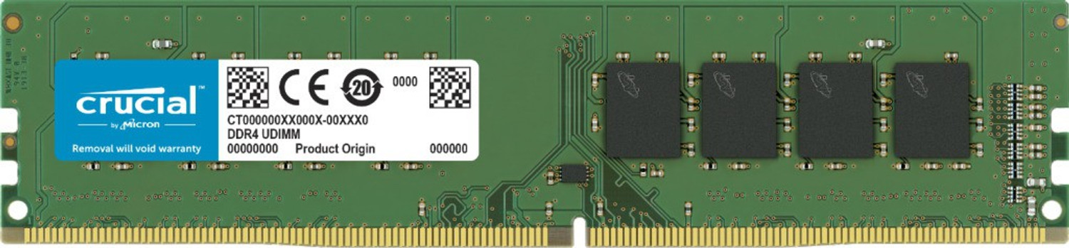 Image of Crucial 3200 MHz DDR4 16 GB (Single Channel) Mac, Server UDIMM (CL22 Desktop Gaming RAM)