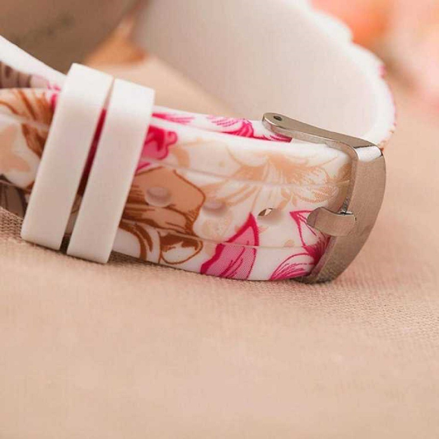 Image of KNACK Analog Watch - For Girls New facy flower printed rubber strap ideal watch for women