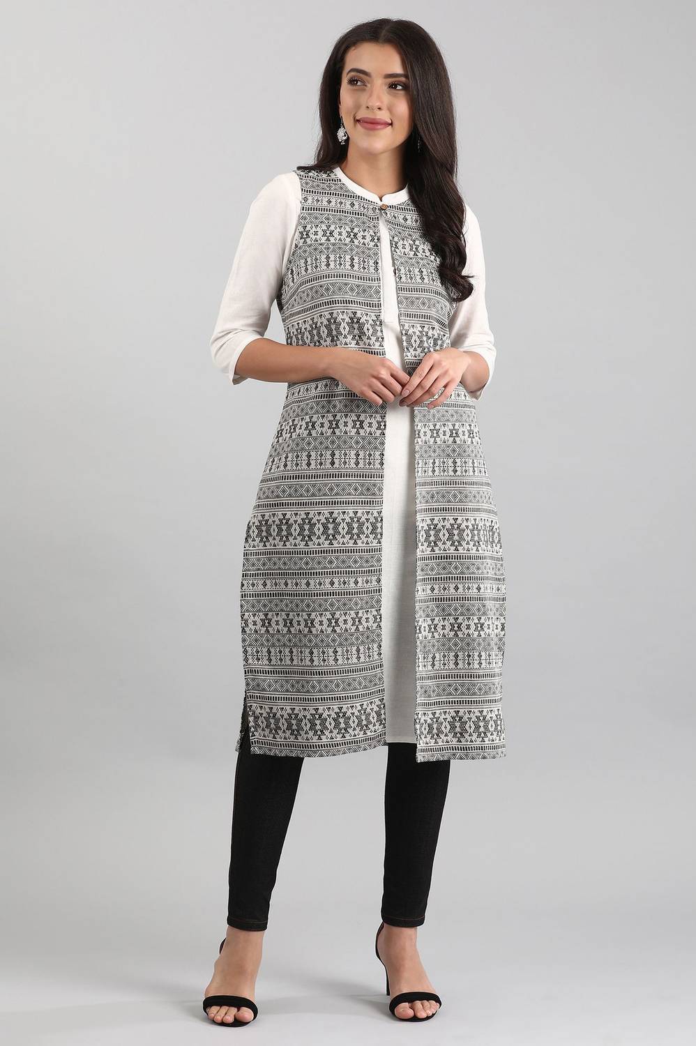 Aurelia 3/4th Sleeve Printed Women Jacket