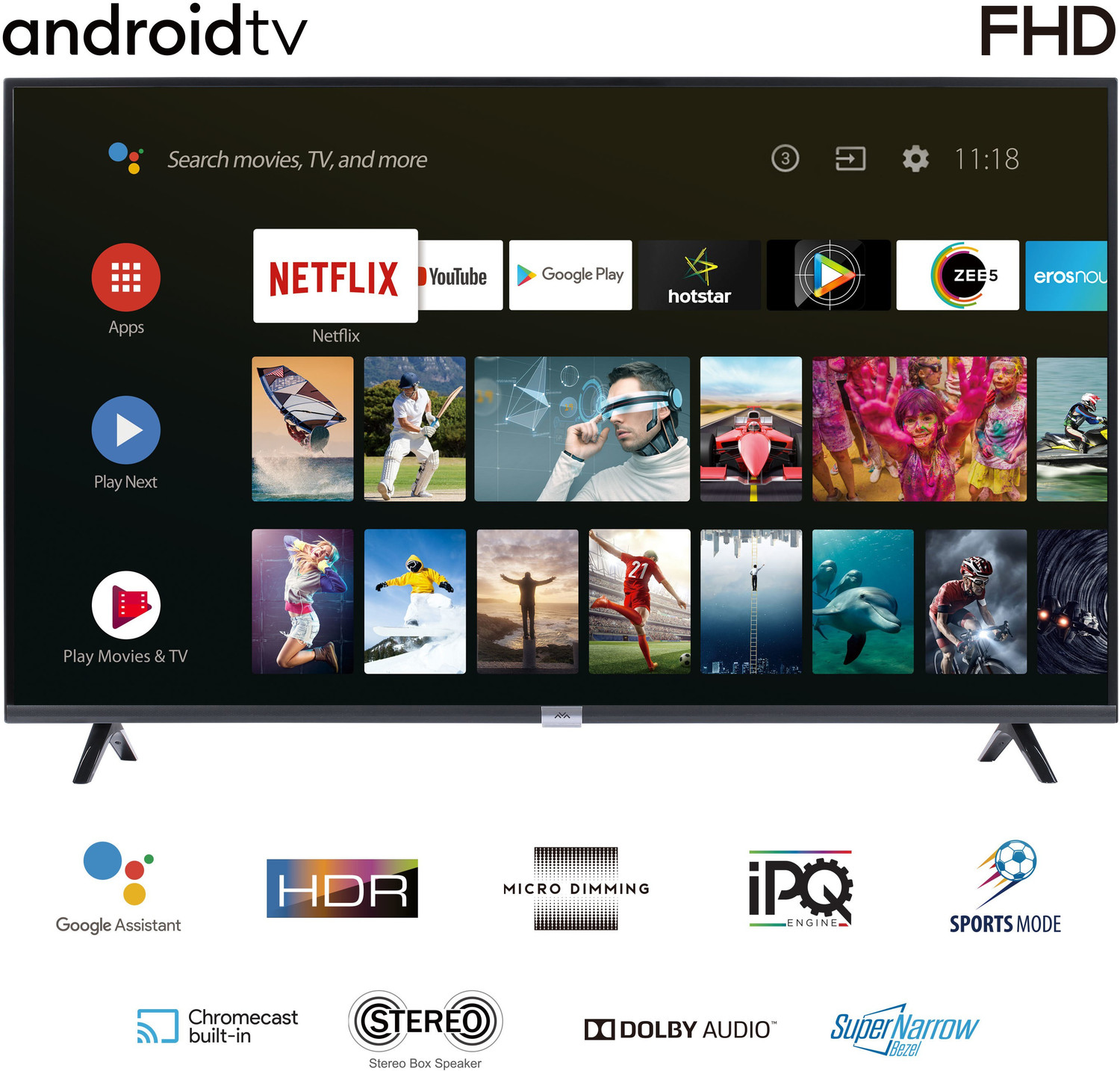 Image of iFFALCON 123.13 cm (49 inch) Full HD LED Smart Android TV with Google Voice Search