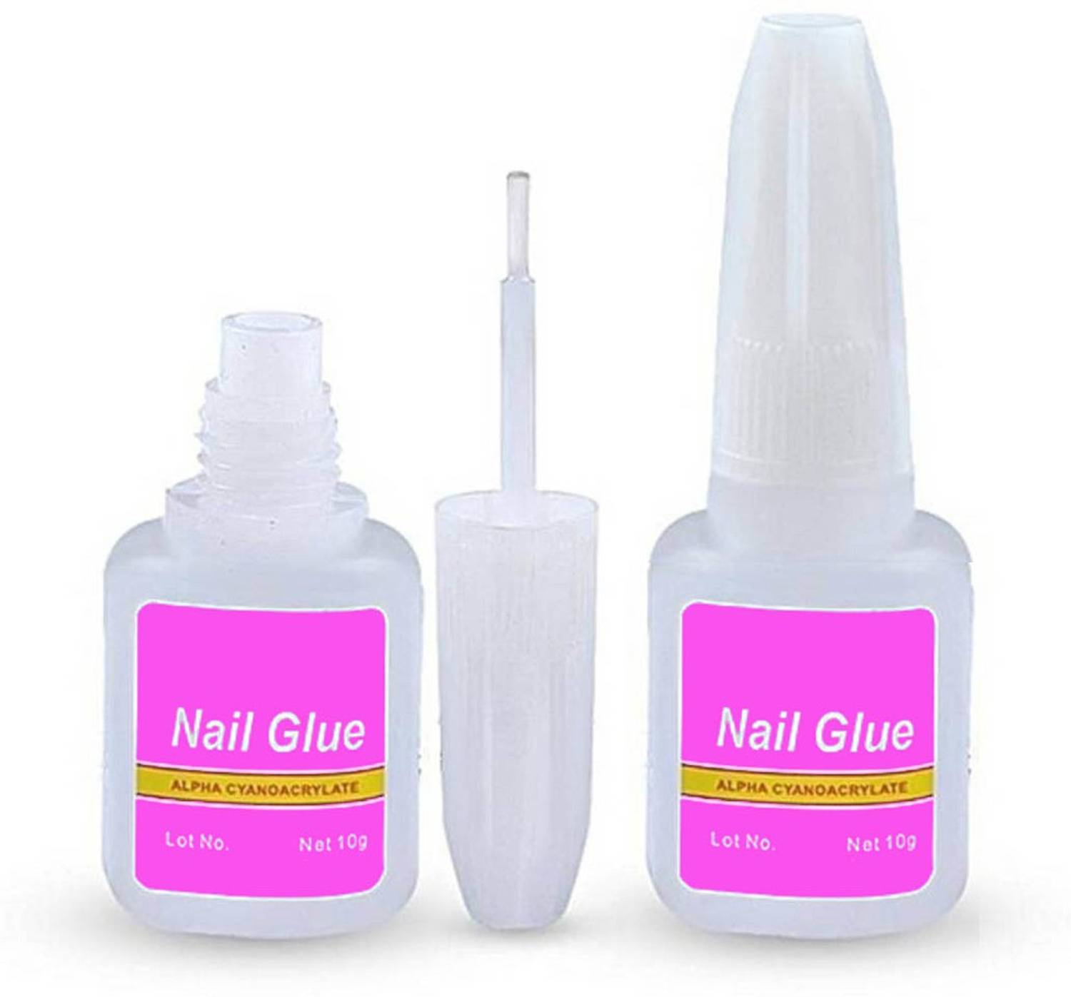 AuraSkin 1Pcs Suoer Strong Brush on Nail Glue for Acrylic Nails Fake Nails and Nail Art 10gm