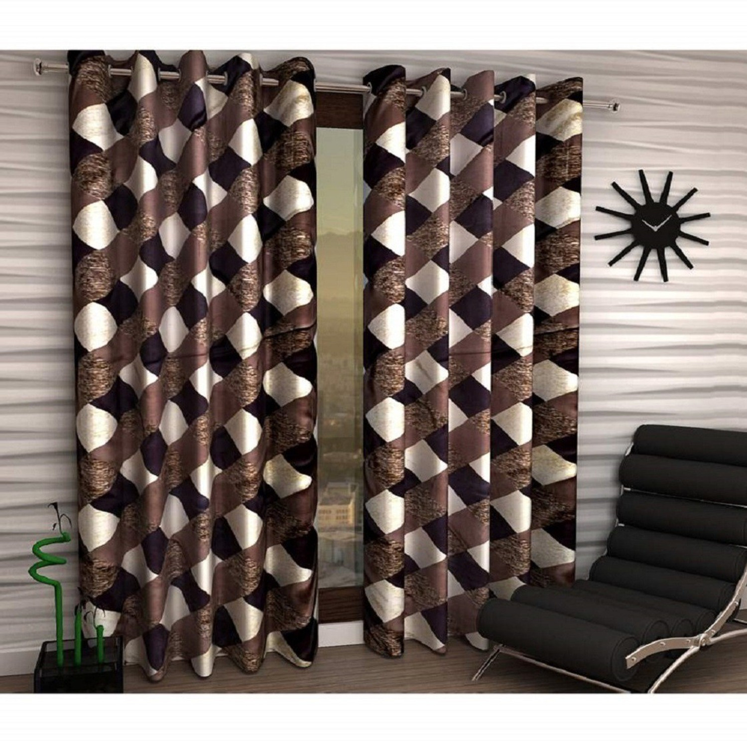 Image of Flipkart SmartBuy 270 cm (9 ft) Long Door Polyester Semi Transparent Curtain (Pack Of 2)