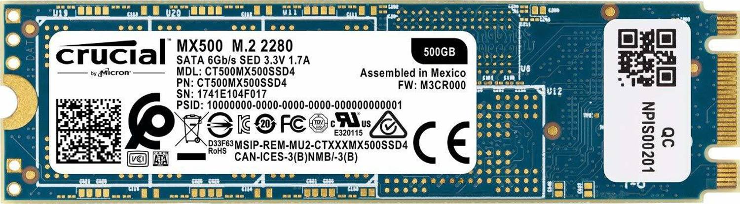 Crucial MX Series 500 GB Laptop, Desktop Multicolor SATA Internal