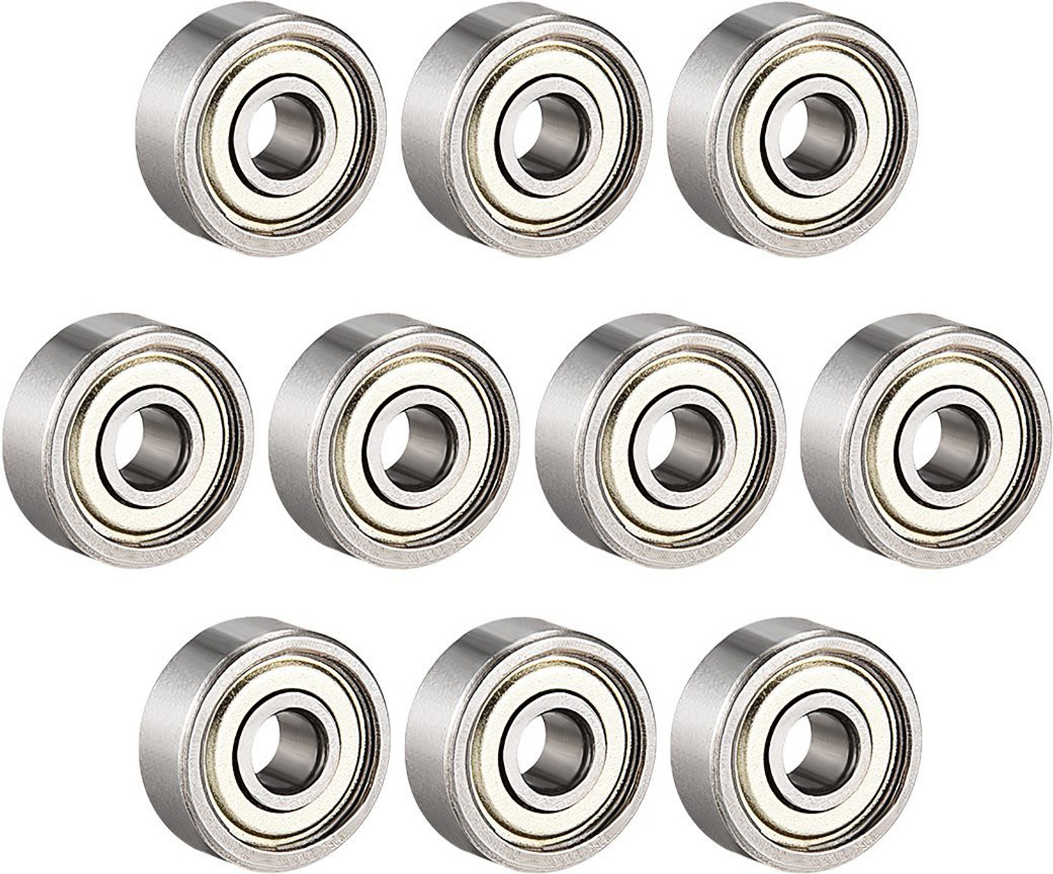 Image of ZMB 624 zz ID-4mm x OD-13mm x Width-5mm Pack of 10 Pieces Miniature Ball Bearing Wheel Bearing