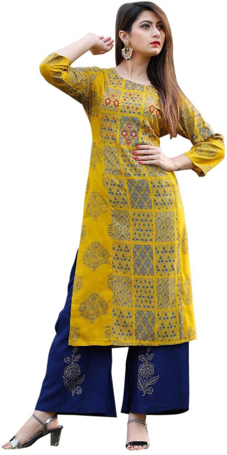 acks Women Kurta Palazzo Set