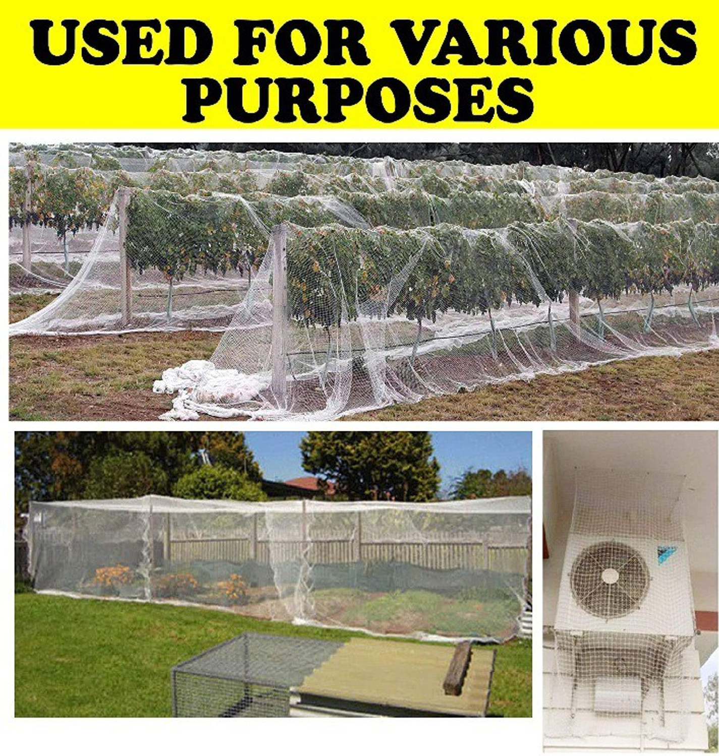 Image of FALCON Anti Bird Net 6 X 10 Foot Net ,White Camping Net