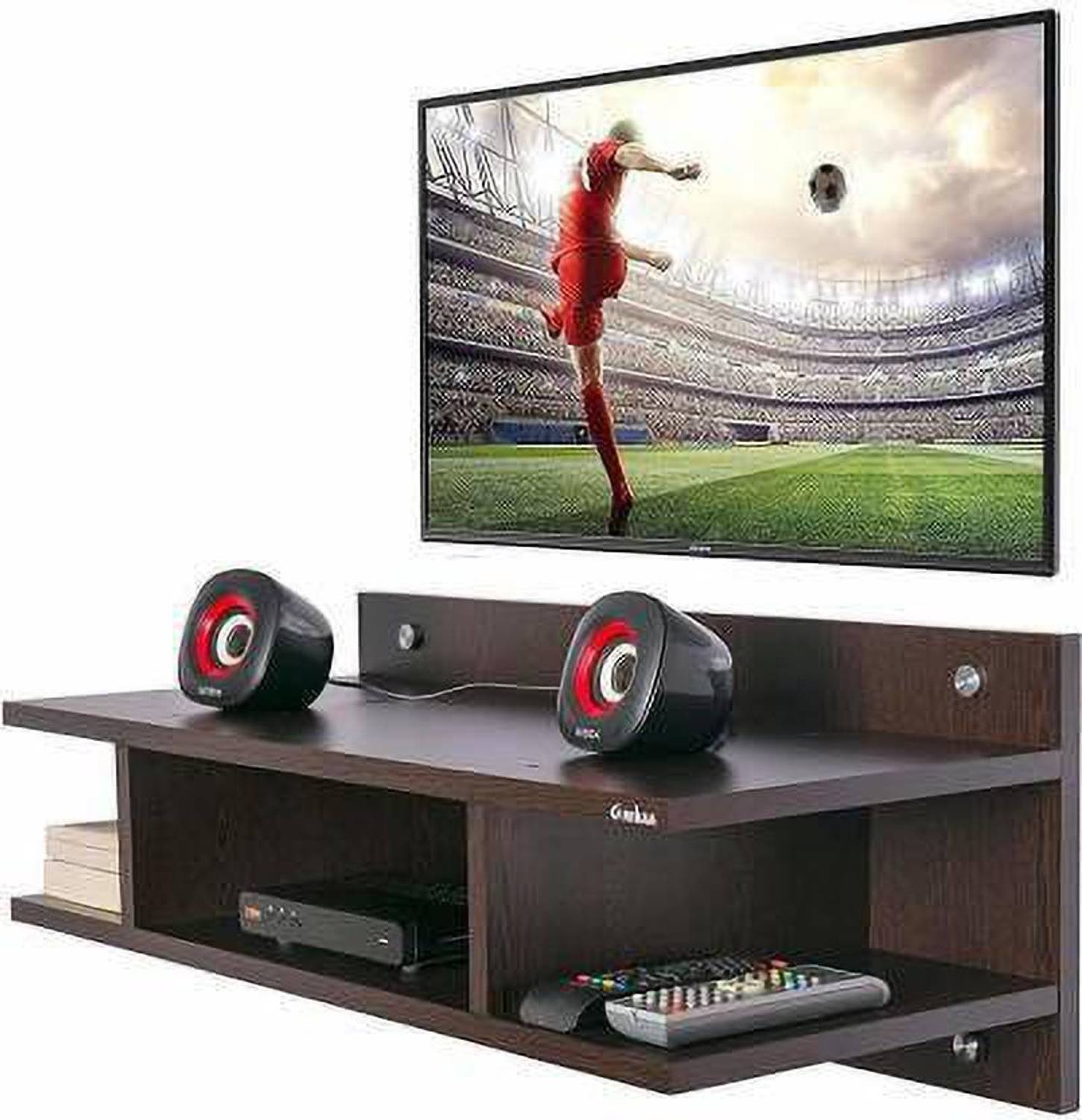 AHMAD CRAFTS Wooden Wall Shelf (Number of Shelves - 2, Brown)