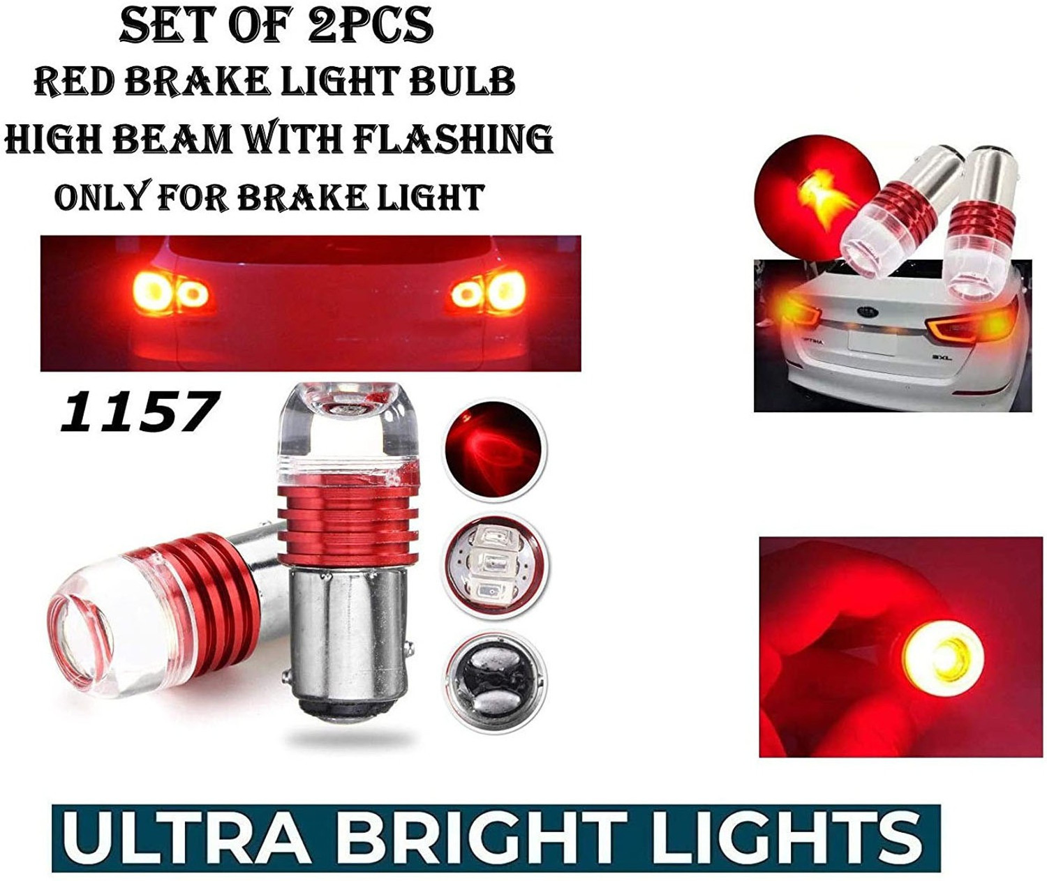 Image of Vagary BACK-LIGHT-RED-109 Tail Light Motorbike LED for Bajaj (12 V, 15 W)