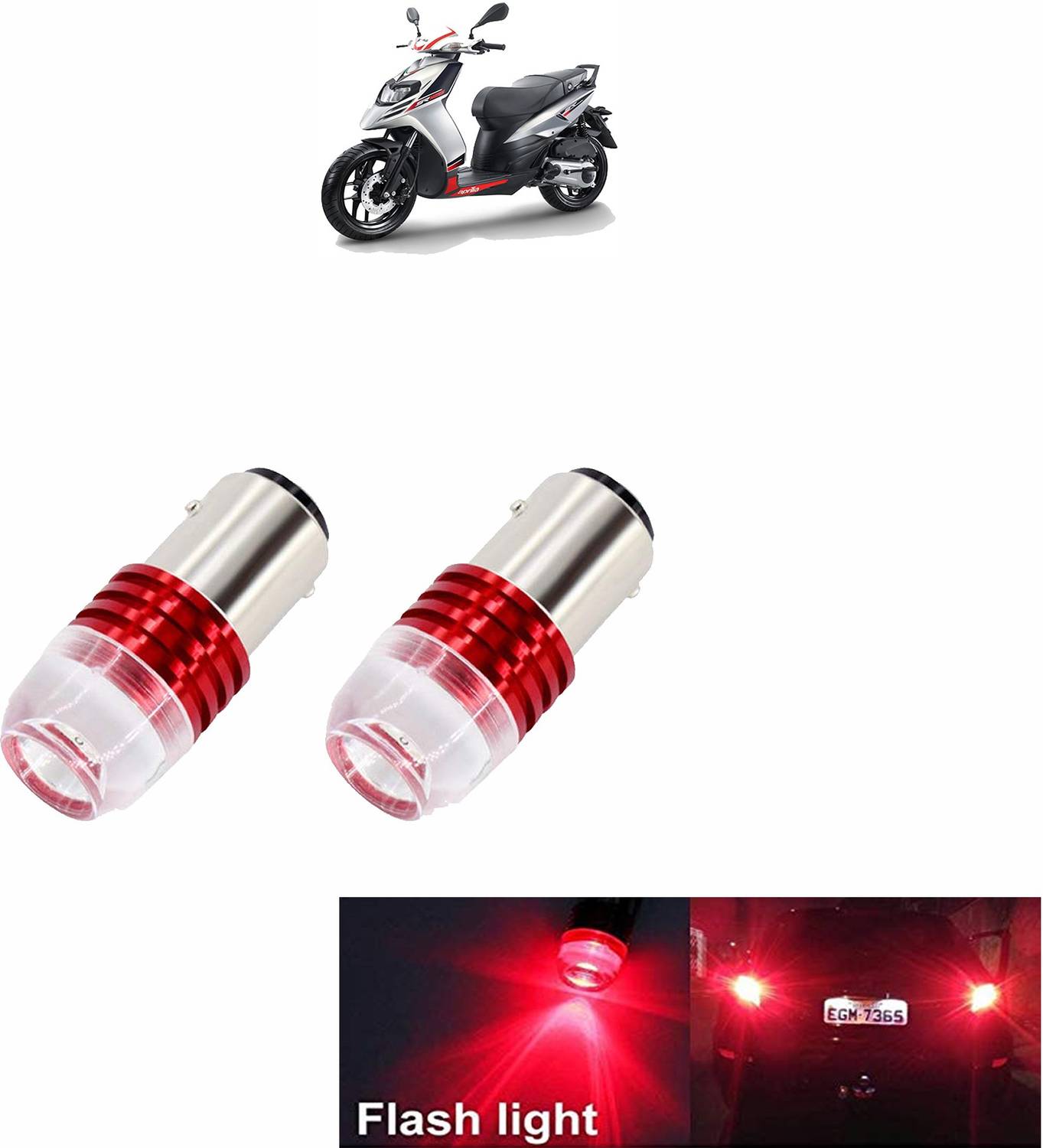 SPARTO バイク用赤いライト 破損あり back-light-red-092-vagary-