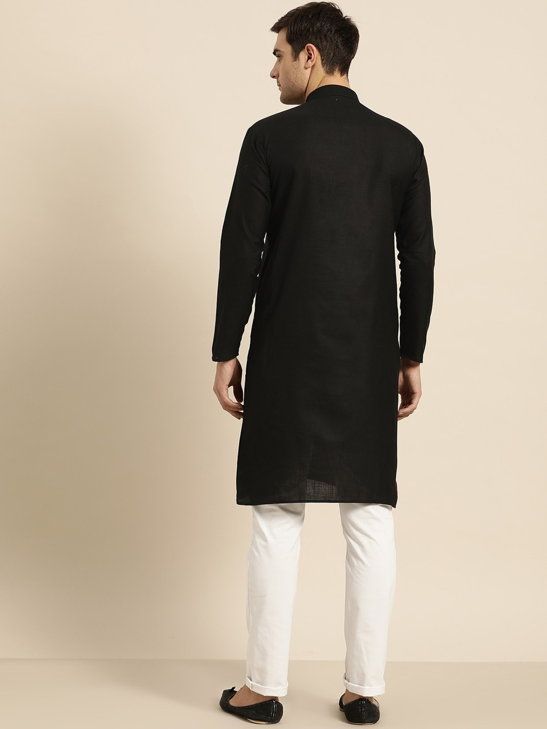 Image of SOJANYA Men Solid Straight Kurta