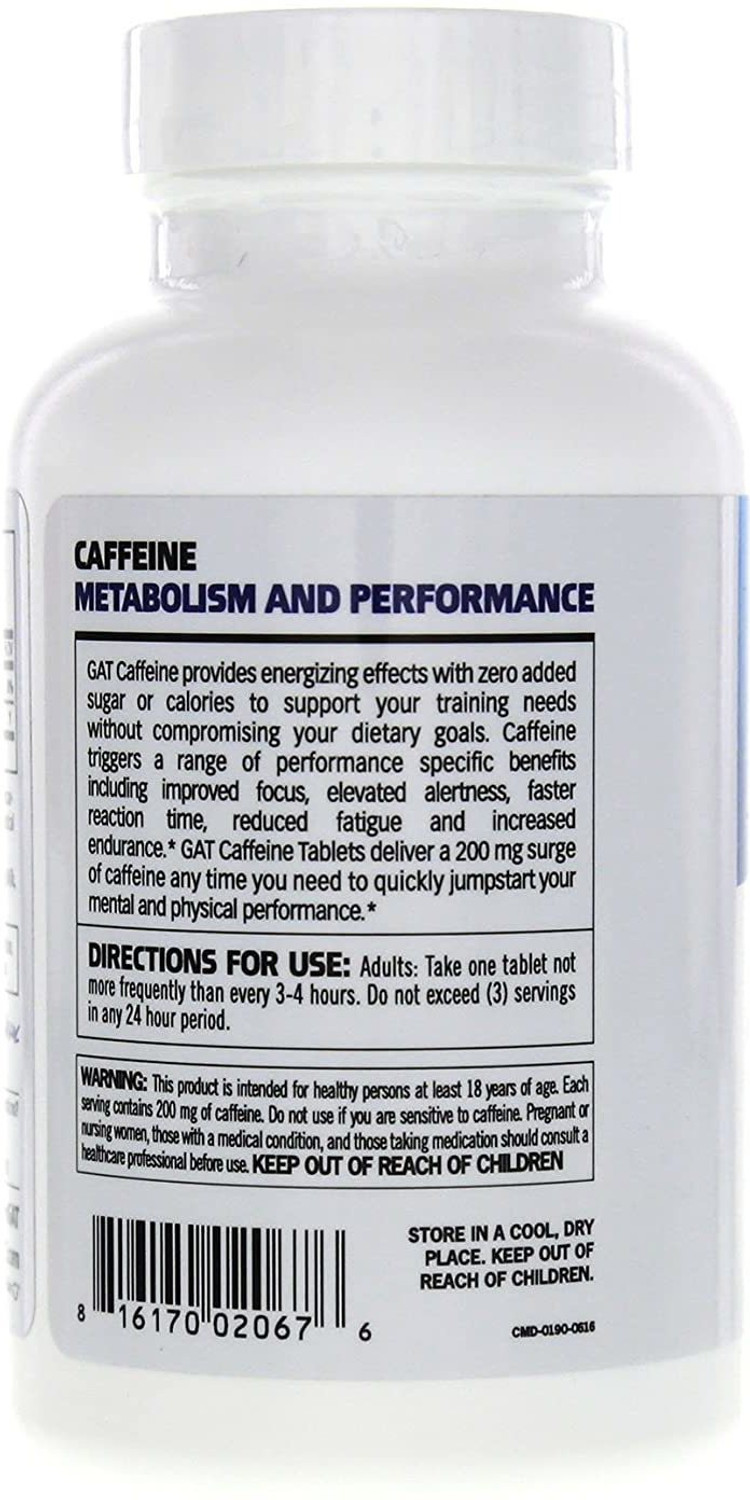 Image of GAT SPORT Caffeine - 100 Tablets (Metabolism and Performance)