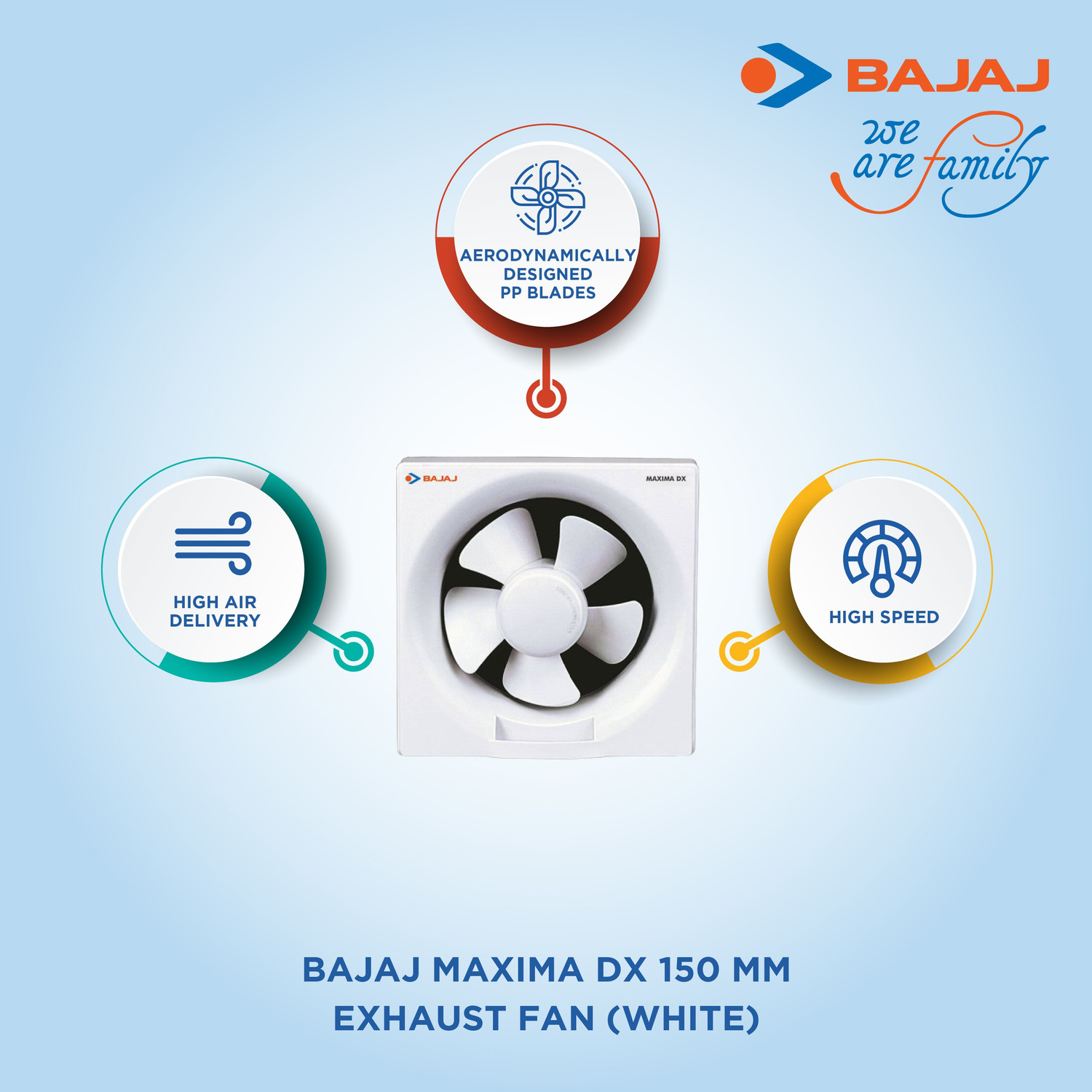 Image of BAJAJ Maxima Dxl 150 mm | Kitchen Use | Bathroom Use 150 mm Exhaust Fan