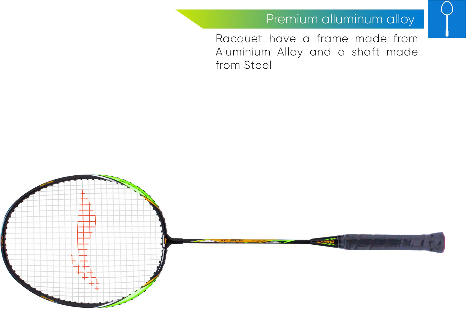 Image of Li-Ning XP 901 - PV Sindhu Signature Series Green Badminton Racquet G4 - 8.25 cm (pack of 1,86 gm)
