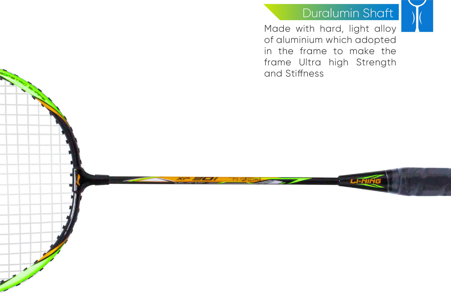Image of Li-Ning XP 901 - PV Sindhu Signature Series Green Badminton Racquet G4 - 8.25 cm (pack of 1,86 gm)