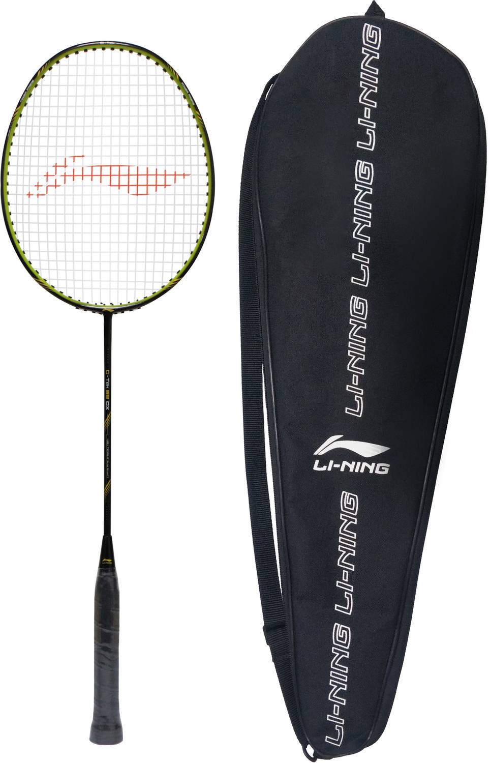 LI-NING G-TEK 68 GX Black, Green, Gold Strung Badminton Racquet