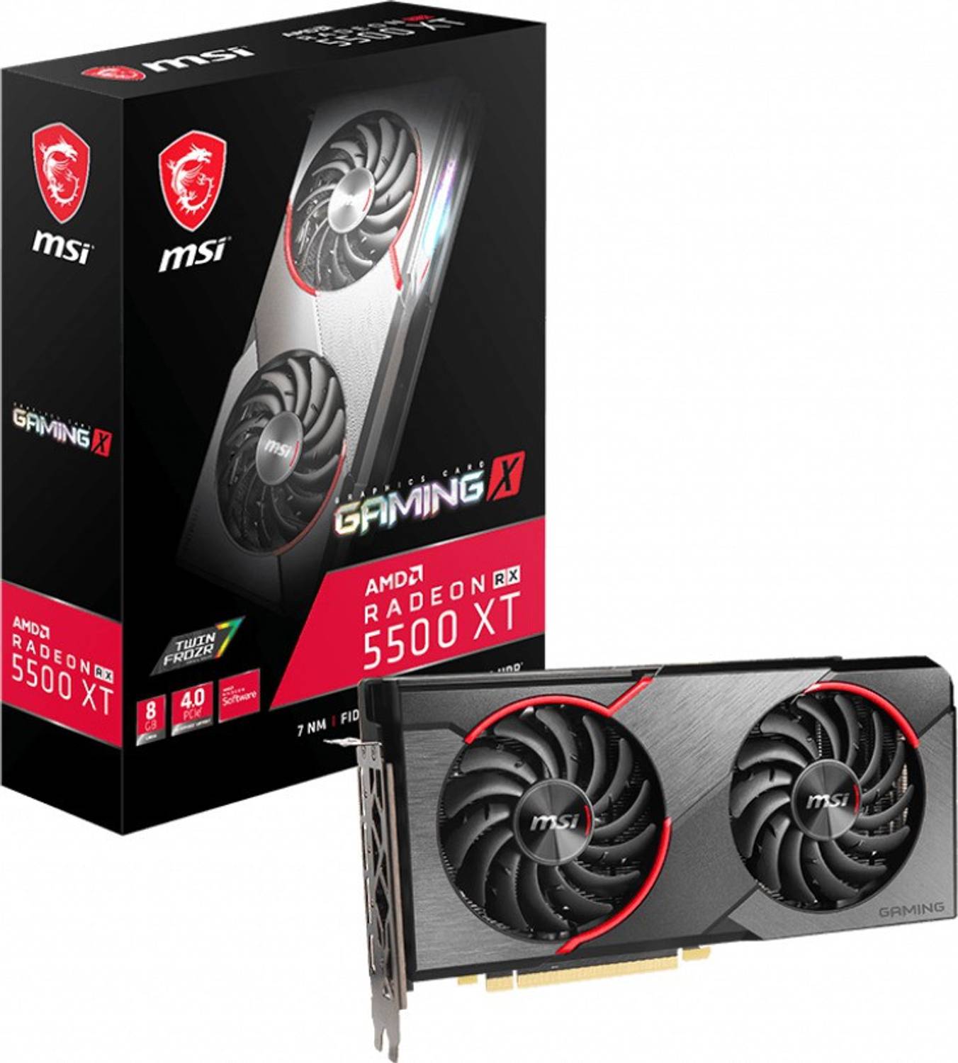 MSI Radeon RX 5500 XT GAMING X 8G GDDR6 8 GB AMD Radeon Chipset