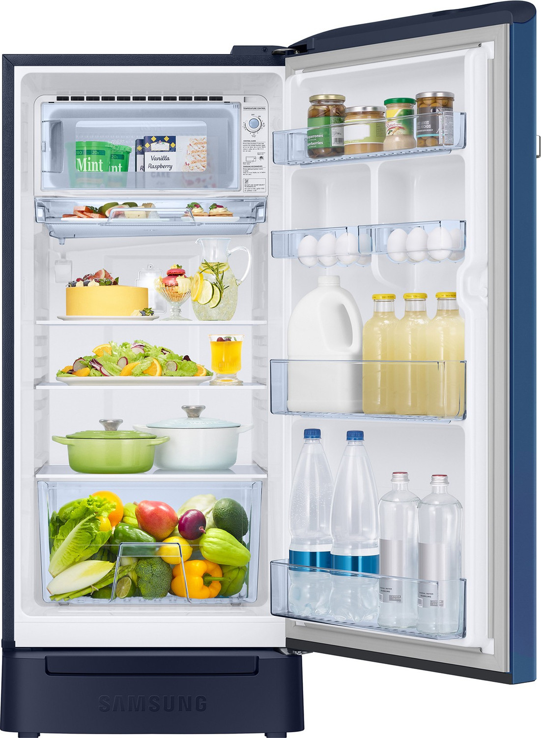 Image of Samsung 198 L Direct Cool Single Door 4 Star Refrigerator with Base Drawer