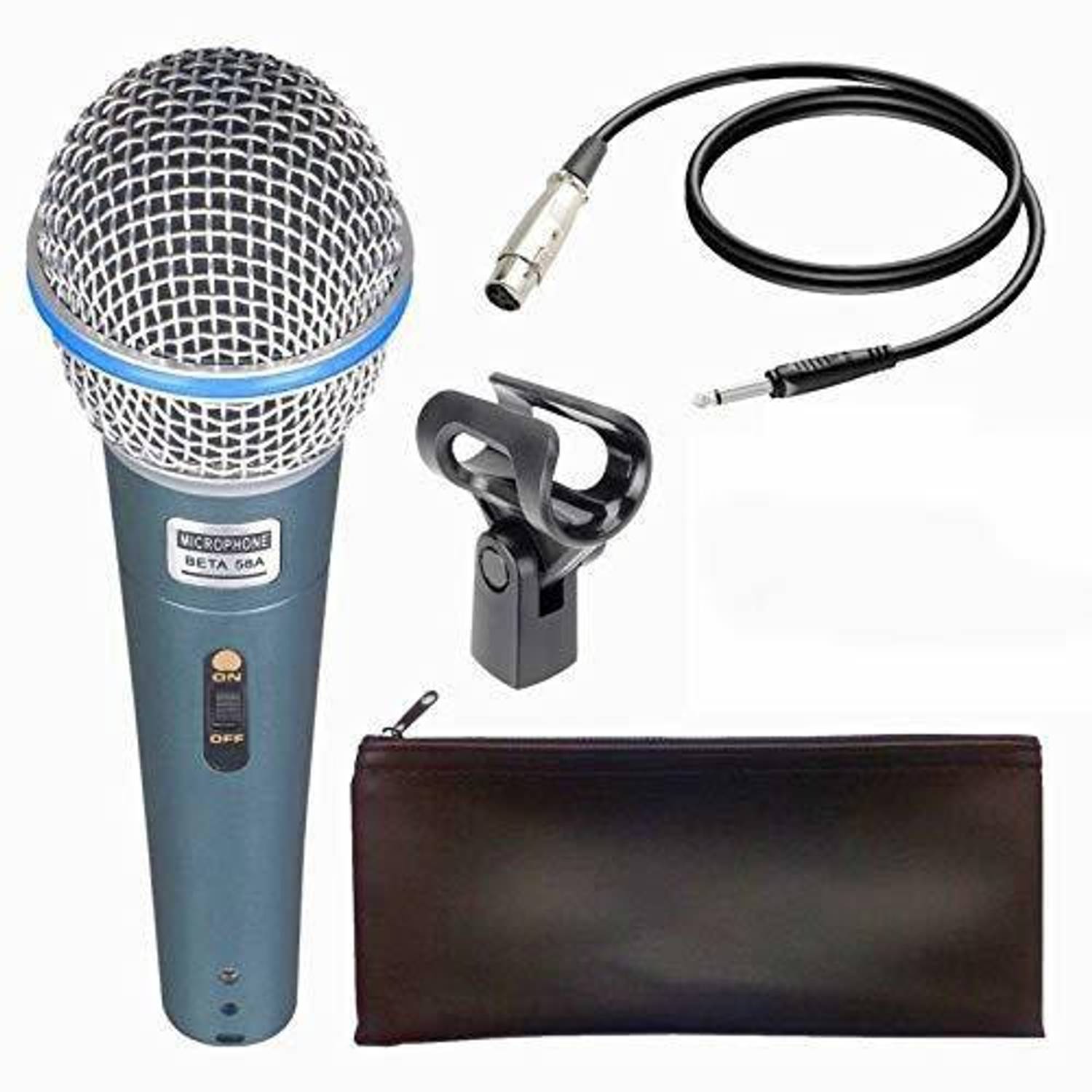 Hybite Dynamic Mic Cardioid Vocal Multi-Purpose Microphones with XLR-1/4" Cable Beta 58A Microphone Microphone