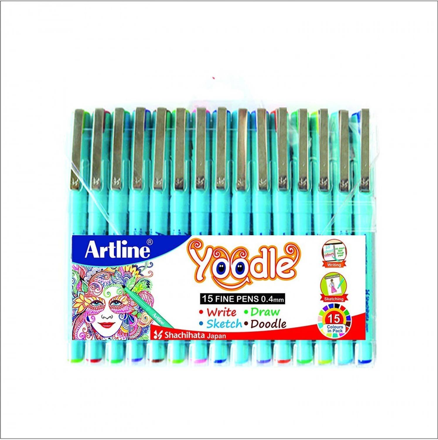 Artline Yoodle Art Pen 0.4 mm Nib for Doodling Sketching Drawing Fineliner Pen