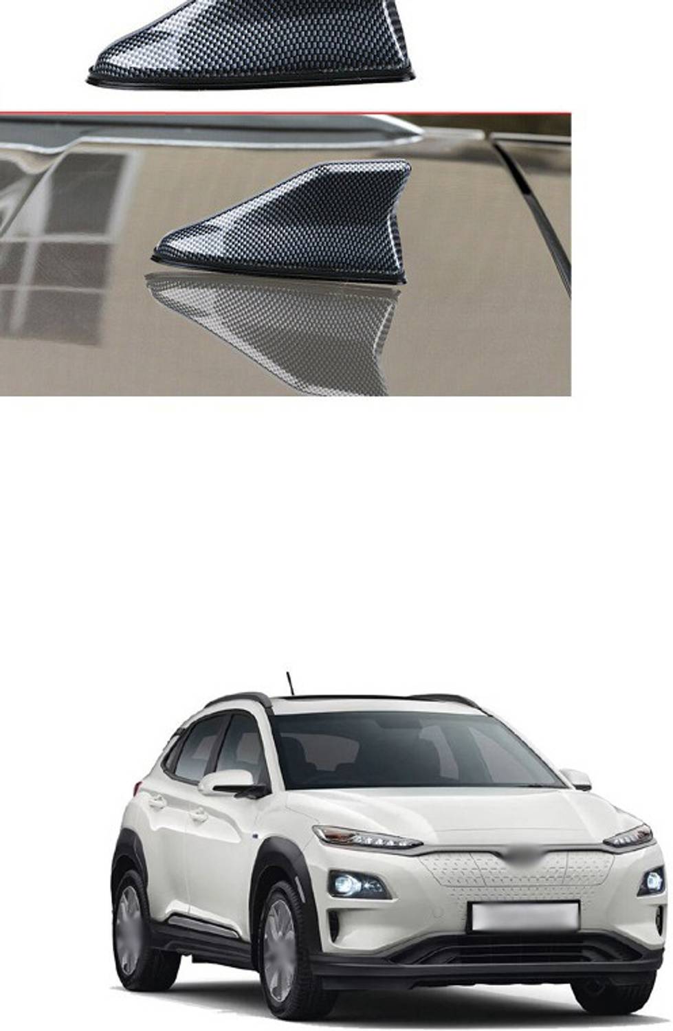 XZRTZ Carbon Fiber Style Car SUV Roof Shark Fin Aerial FM/AM Radio Signal Antenna A88 Universal Black Car Roof Radio AM/FM Signal Shark Fin Style Aerial Antenna Cover A88 Satellite Vehicle Antenna