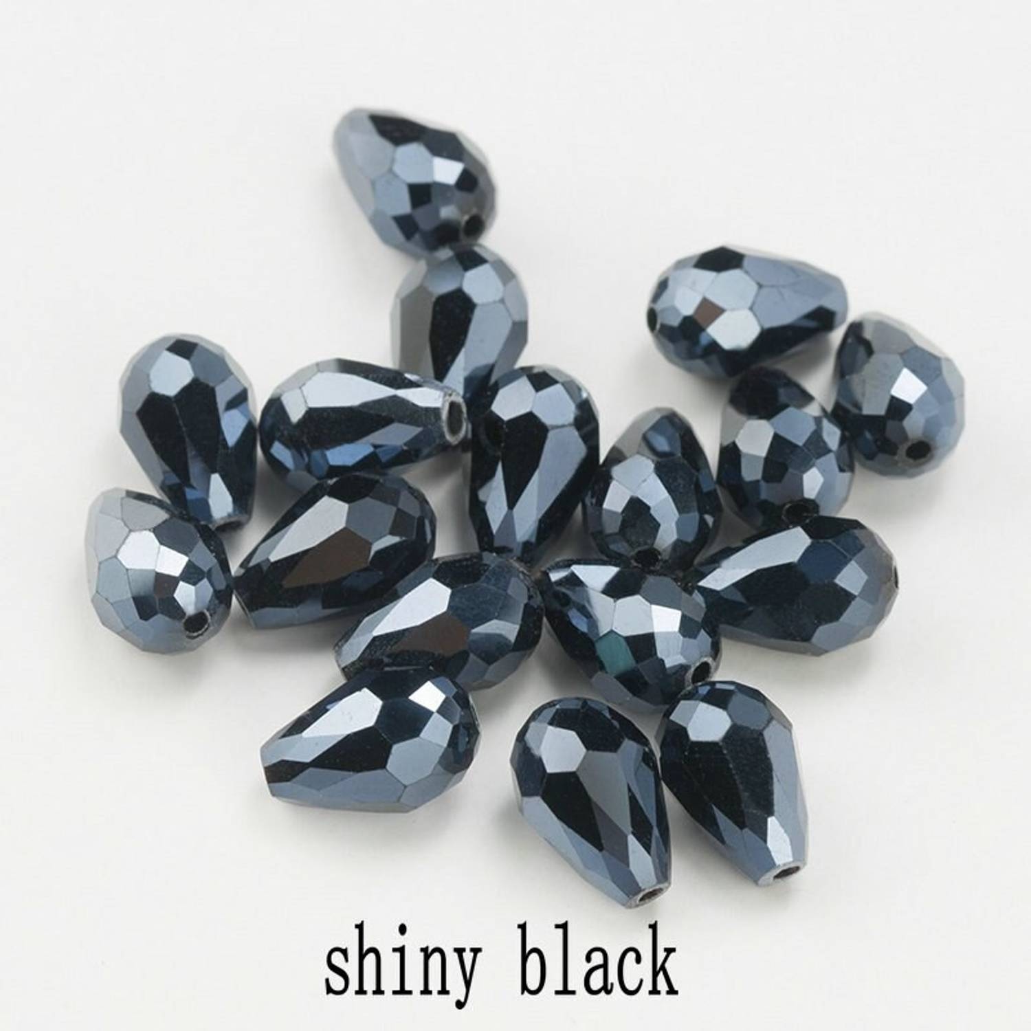 Crafto 6MM_CrystalBead_Drop_Black SH - 6MM_CrystalBead_Drop_Black