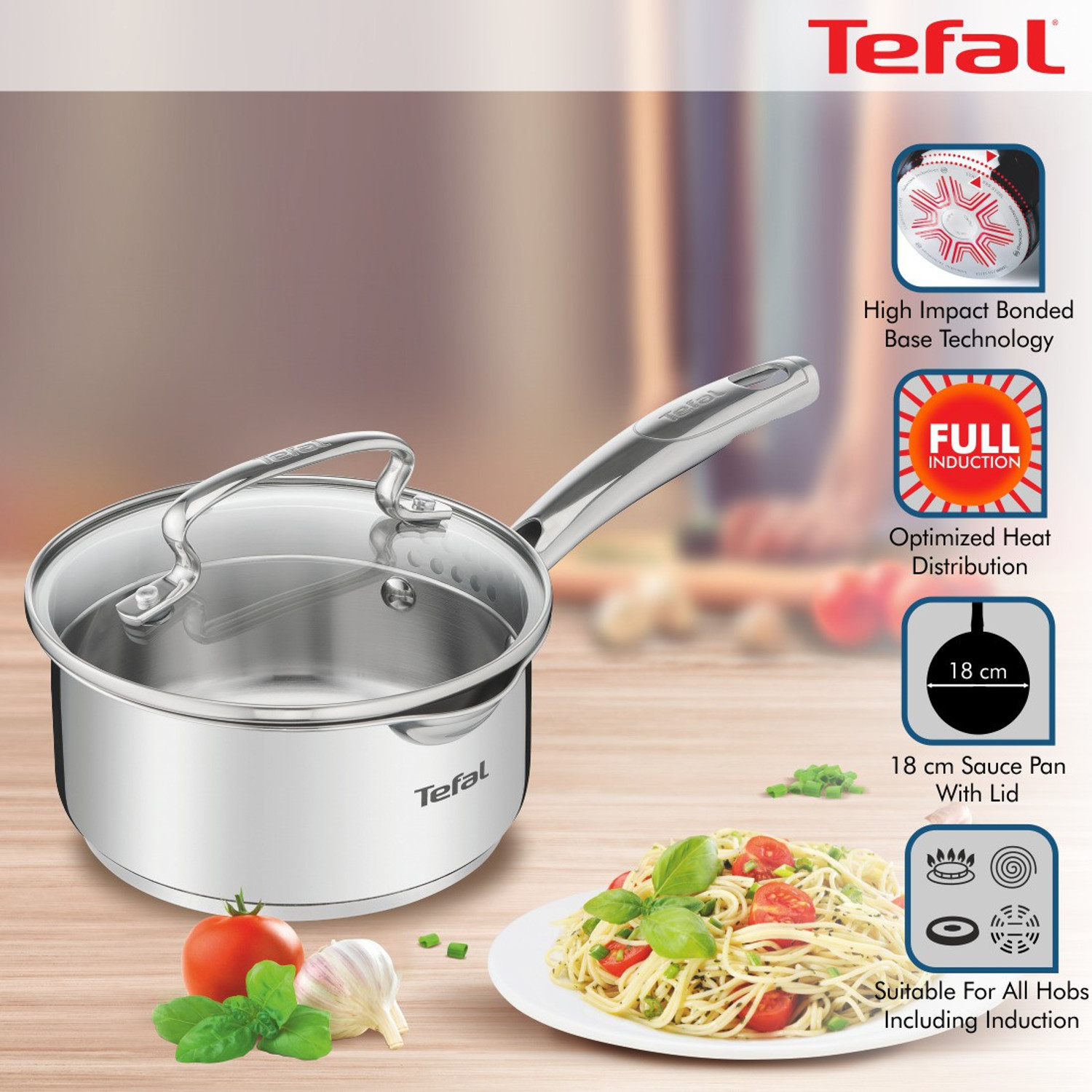 Image of Tefal Duetto Plus Sauce Pan 18 cm diameter with Lid 0 L capacity