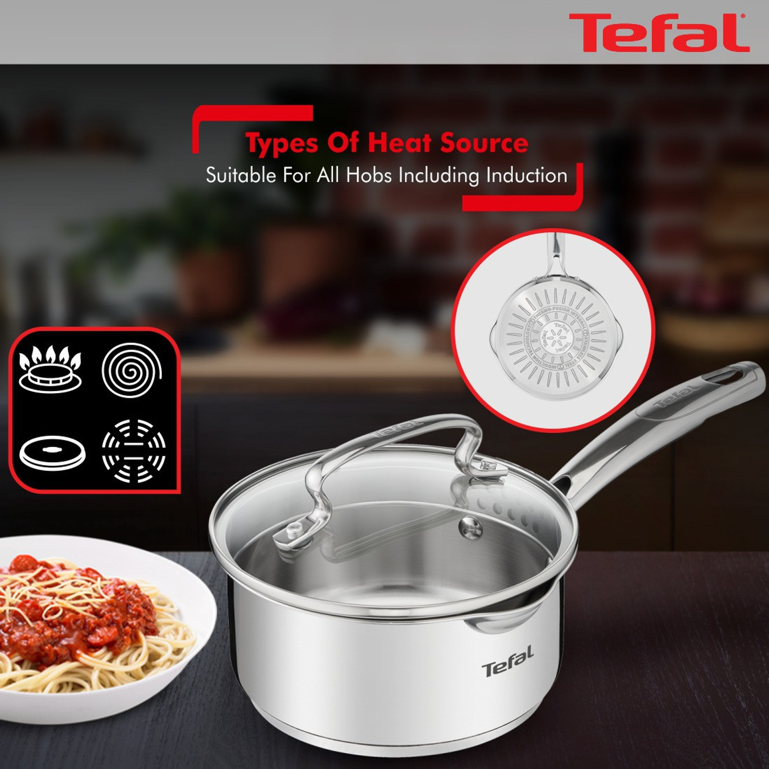 Image of Tefal Duetto Plus Sauce Pan 18 cm diameter with Lid 0 L capacity