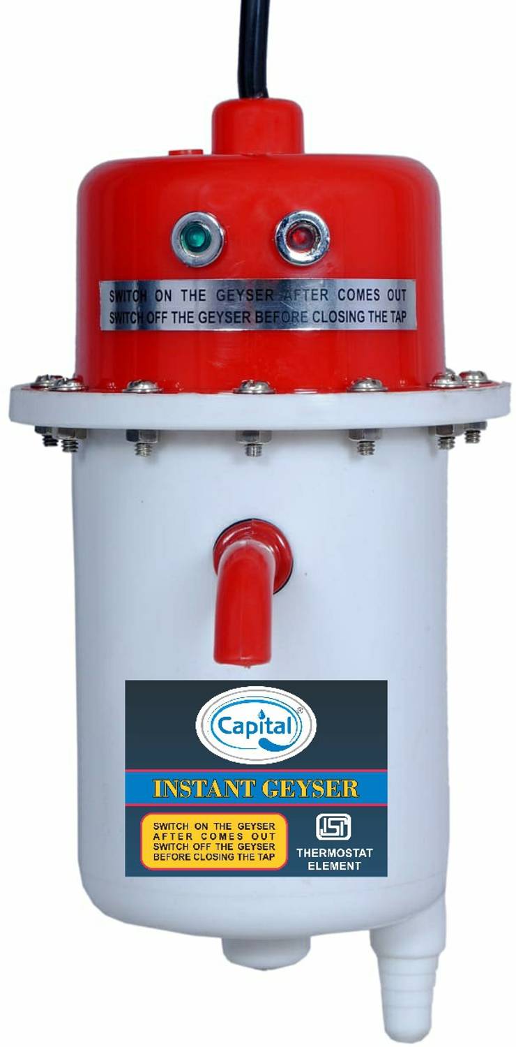 Capital 1 L Instant Water Geyser (PORTABLE GEYSER, Red, White) (R