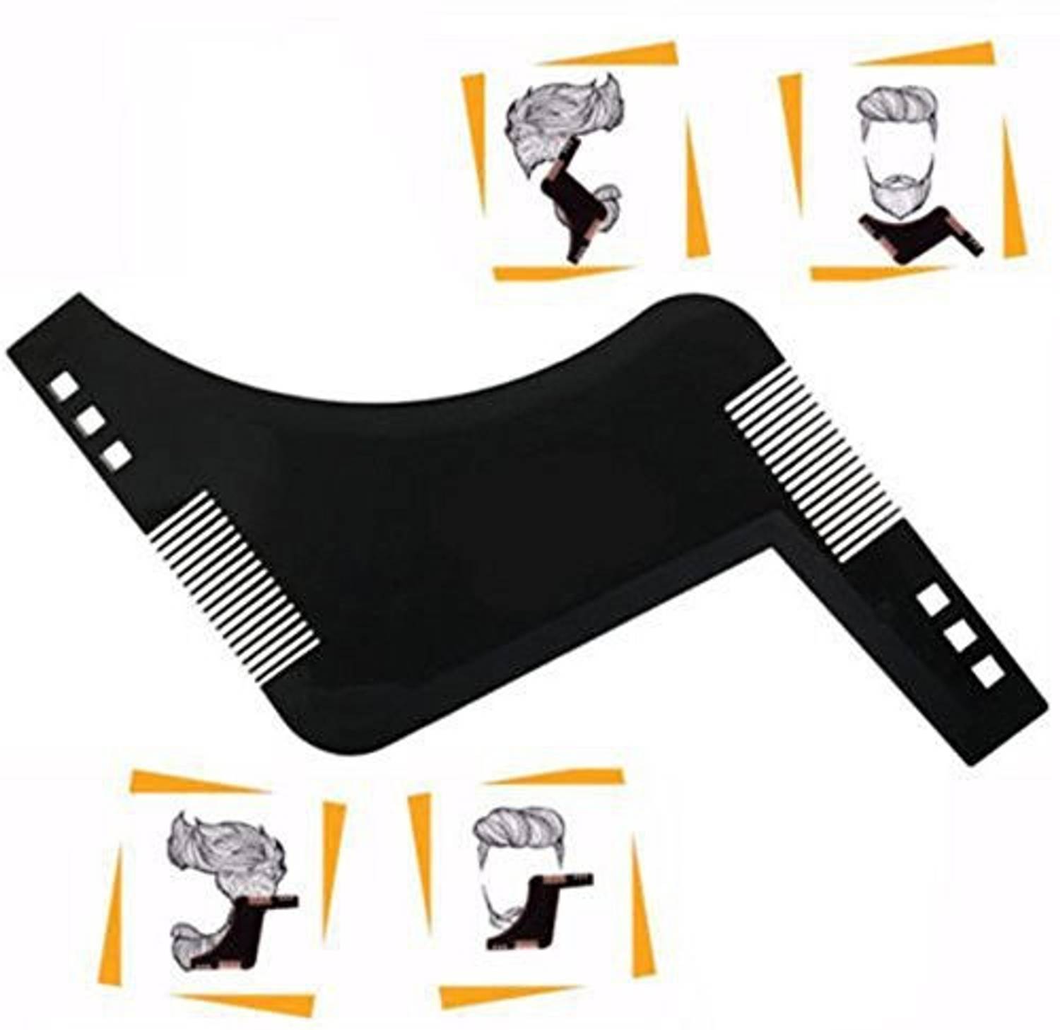 AlexVyan Certified Beard Shaping Template and Beard Comb All-In-One Tool for Men