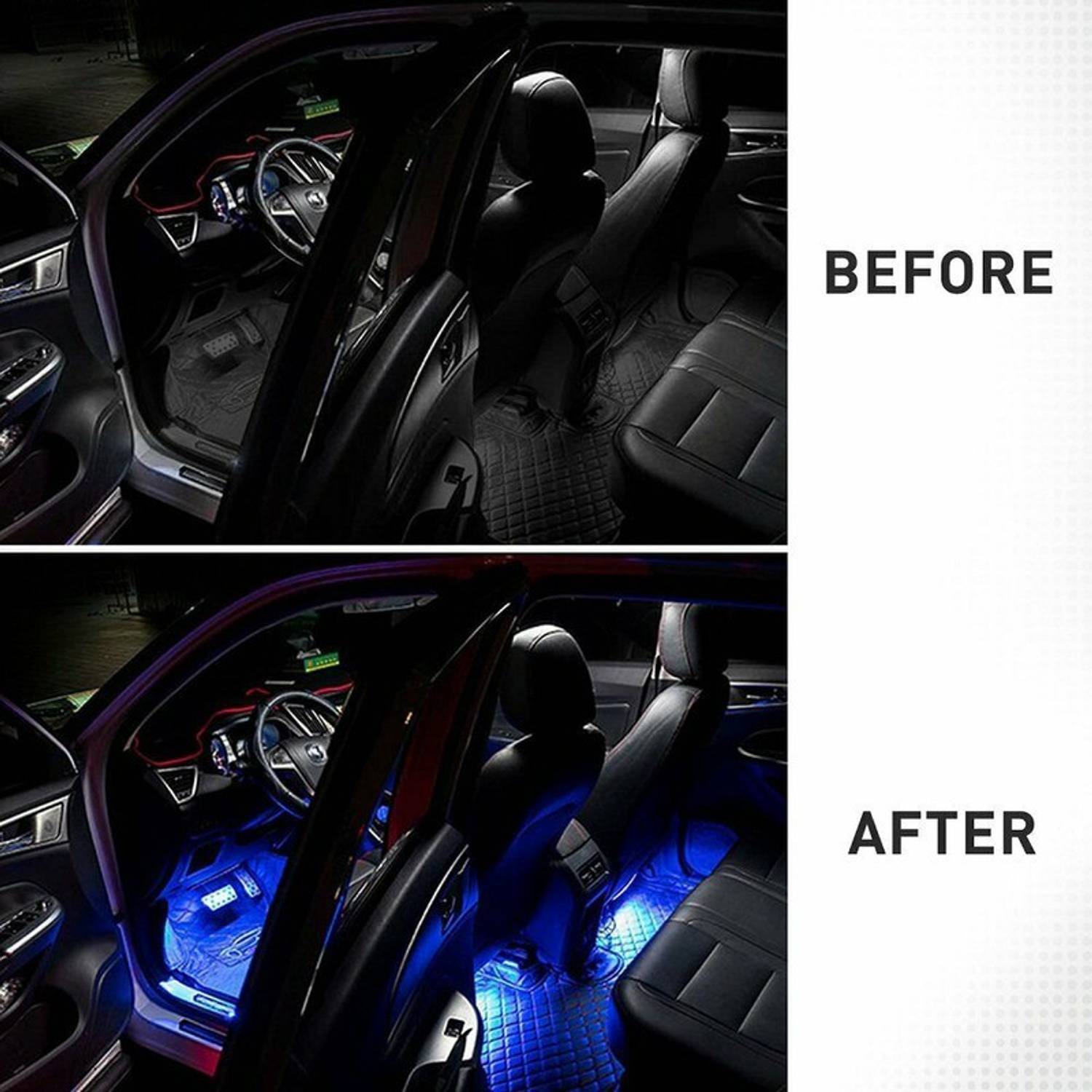 XZRTZ 171 LED DC 12V Multicolour Music Car Strip Atmosphere Lamp
