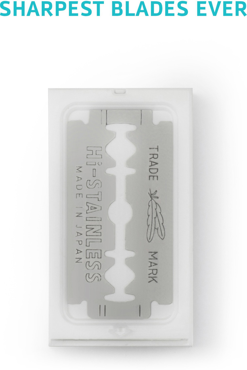 Image of BOMBAY SHAVING COMPANY Feather Razor Blades, Platinum Coated, Made in Japan two packets with pack 0f 10 each