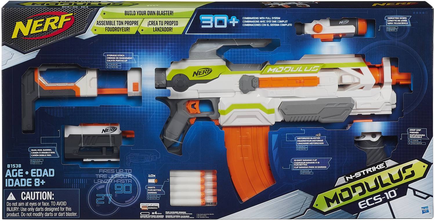 Nerf Modulus ECS-10 Motorized Blaste Guns & Darts - Modulus ECS-10