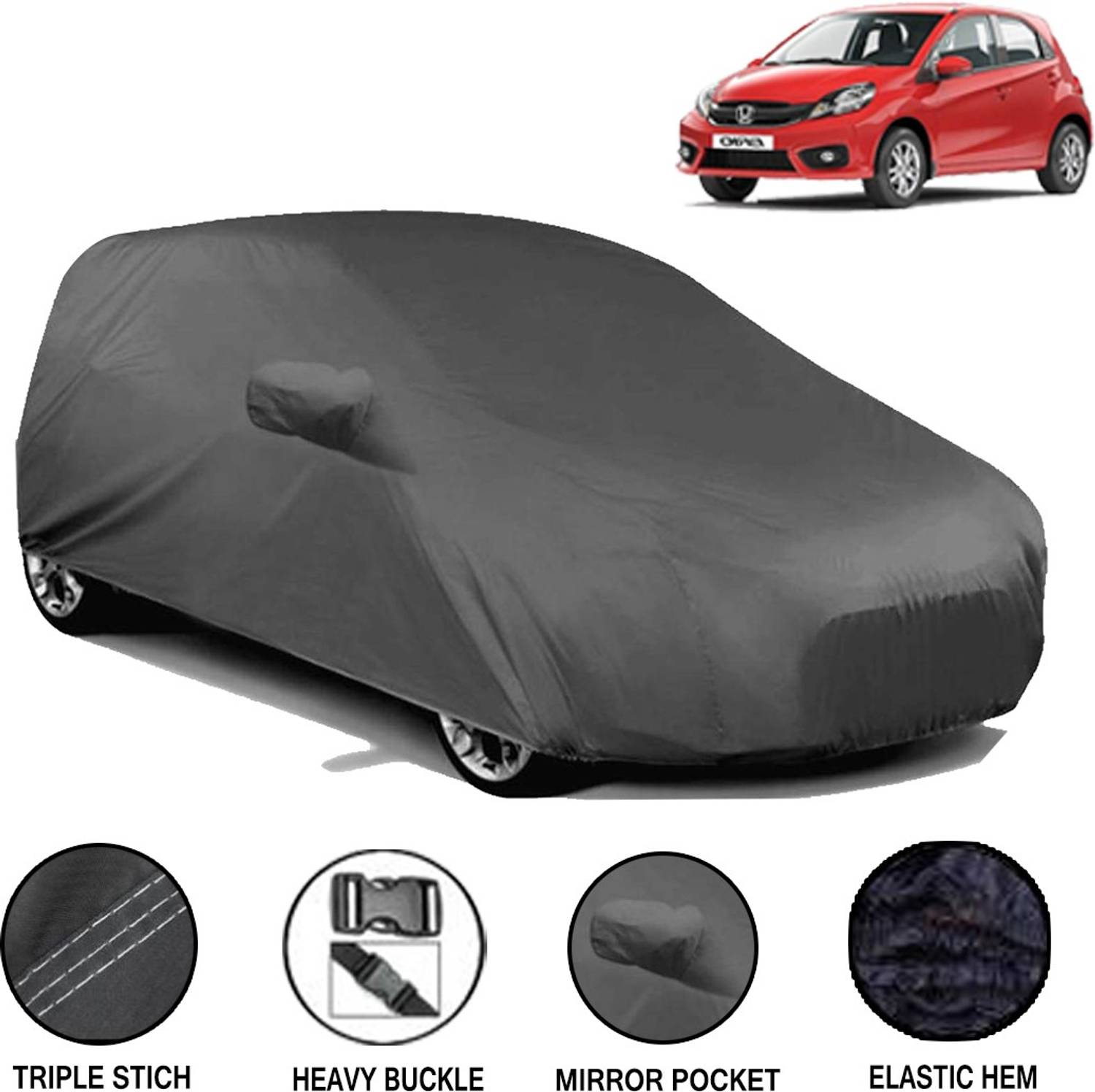 Acto Car Cover For Honda Brio (With Mirror Pockets)