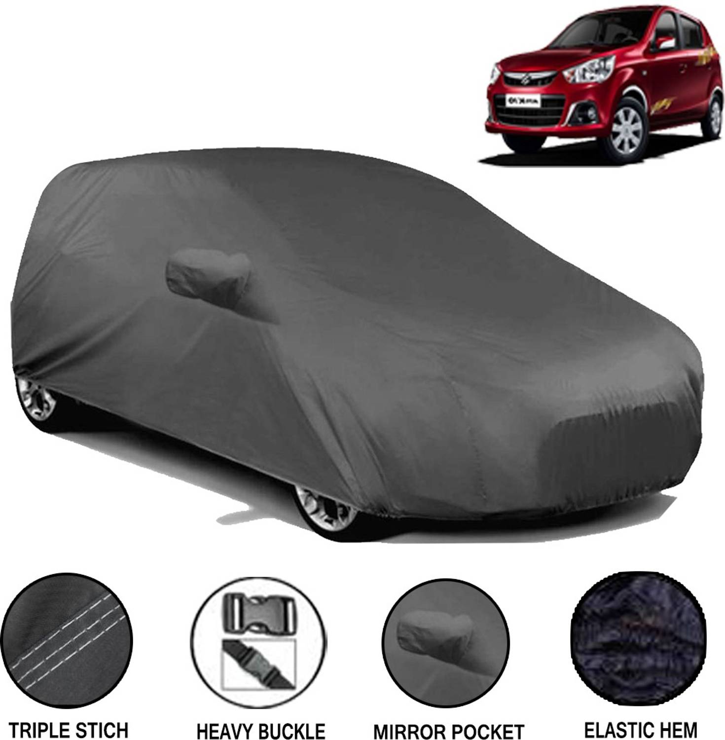 Acto Car Cover For Maruti Suzuki Alto K10 (With Mirror Pockets)