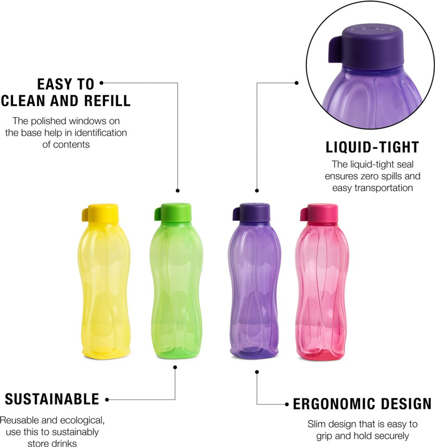 Image of TUPPERWARE 1 Ltr Aquafresh 1000 ml Bottle 1000 ml Plastic Bottle