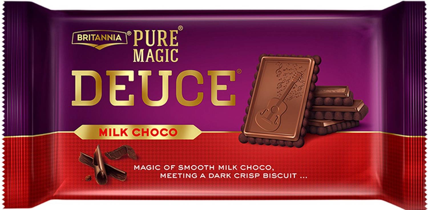 BRITANNIA Pure Magic Milk Choco Deuce Cream Cracker Biscuit