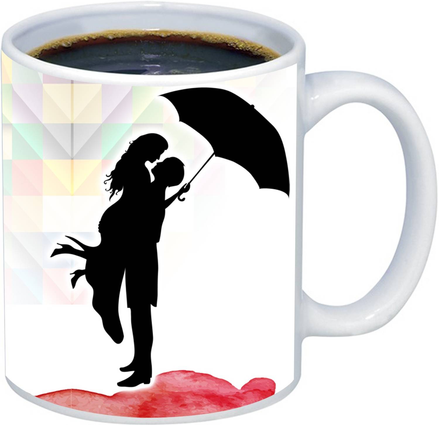 ADITI Designs I have A Crush On You With Cute Couple clipart Designer Ceramic Coffee Mug